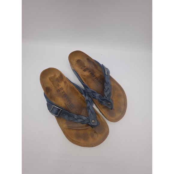Birkenstock Shoes - Tatami by Birkenstock Navy Blue Braided Leather Thong Sandals EU 37 US 6-6.5